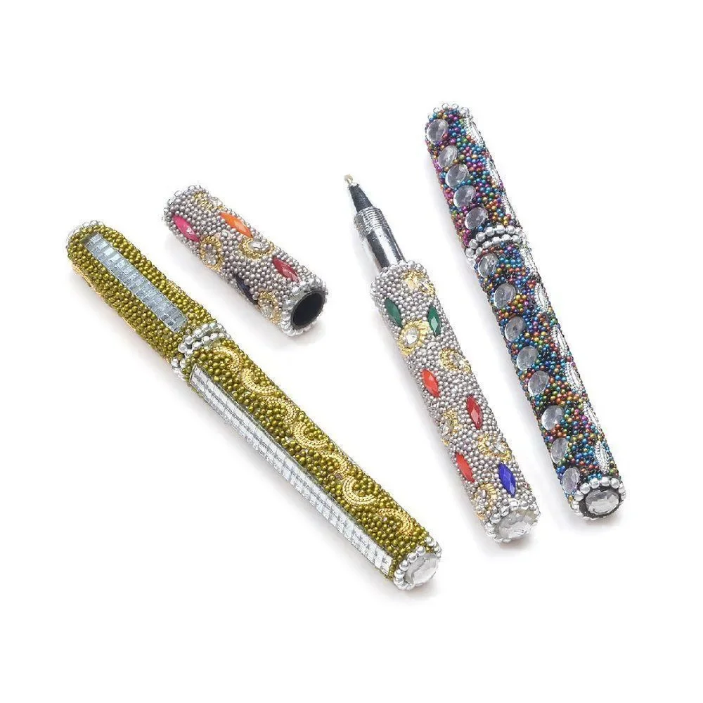 Embroidered Journal with Rhinestone (3) Pens